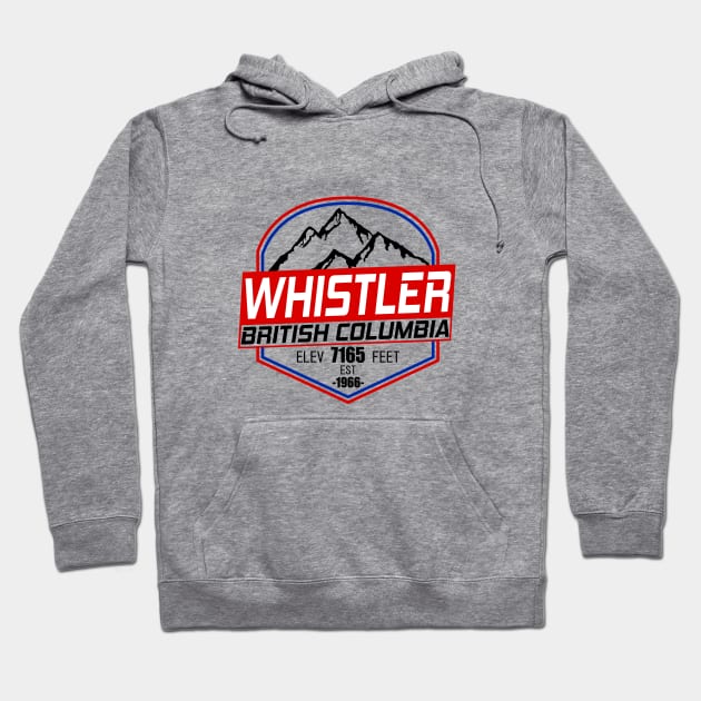 Ski Whistler B.C Canada Skiing and Mountain Biking Paradise Hoodie by ChrisWilson